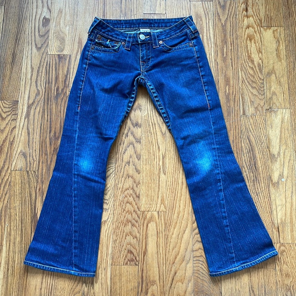 Vintage True Religion Low-Rise Flare Joey Jeans
